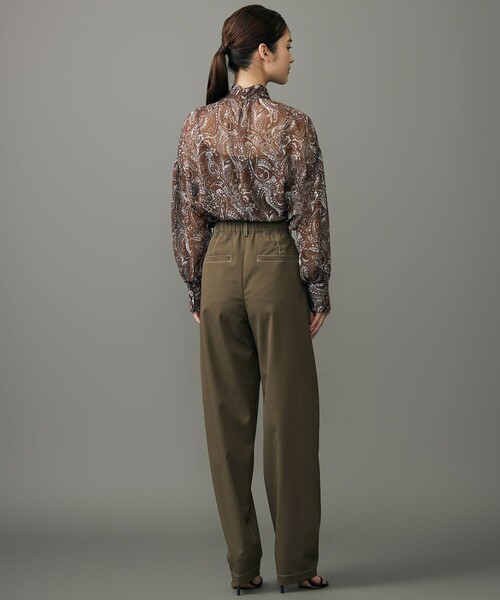 自由区（ジユウク） ブラウス シャツ ペイズリープリントボウタイ