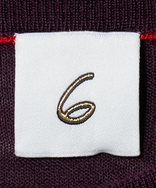 6 カーディガン 「6(ROKU)」ウール クロップド カーディガン