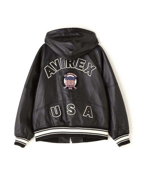 AVIREX（アヴィレックス） スタジャン SIGNATURE HOODED LEATHER