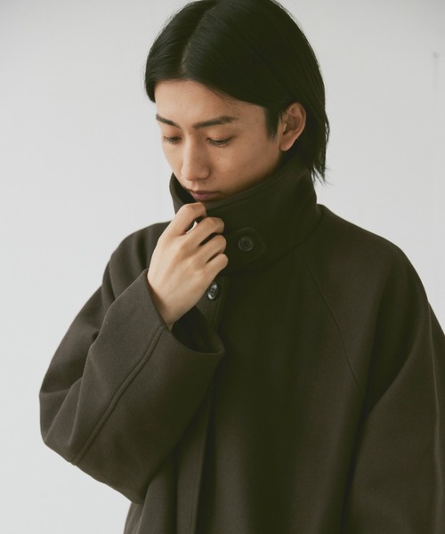 flaner ステンカラーコート MEDIUM ブラック レディース : ZOZOTOWN