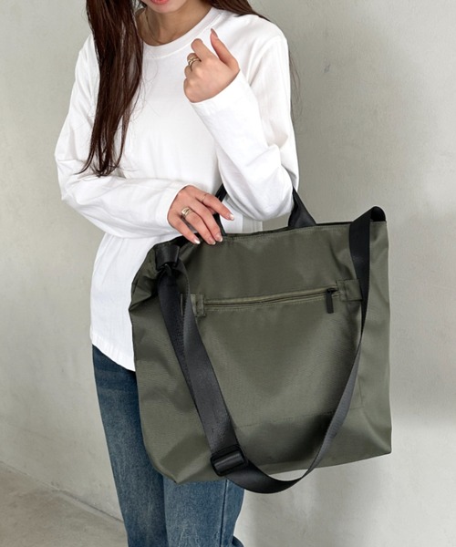 トートバッグ 「A4収納可能」ナイロン2WAYショルダーバッグ ヘルメット