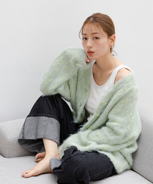 LAKOLE（ラコレ） カーディガン シャギーニットカーディガン / 130868