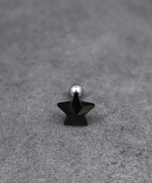 4INT. ピアス 星型 スワロフスキー ボディピアス 16G (片耳用