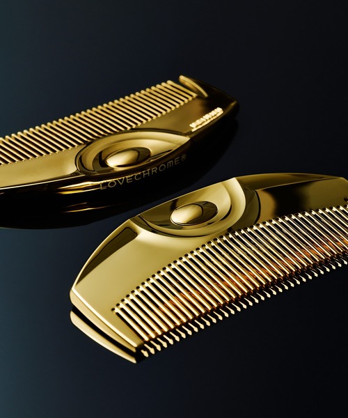 LOVECHROME（ラブクロム） ヘアブラシ (R)K24GPツキ ゴールド