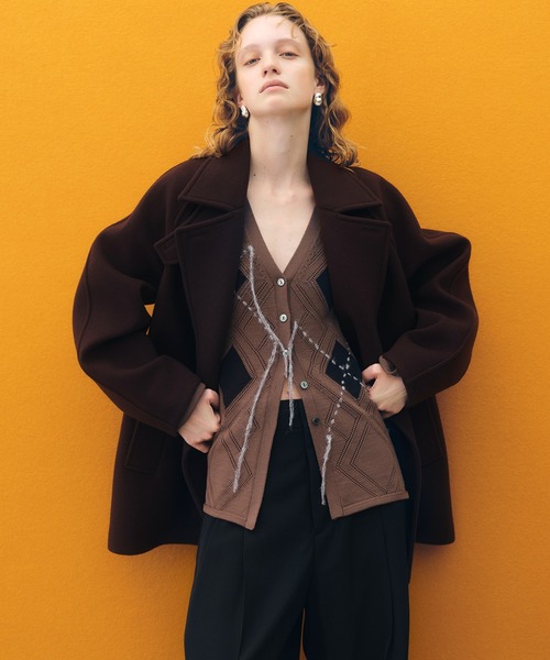 ADAM ET ROPE'（アダムエロペ） ステンカラーコート コート ウール