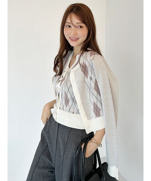 SNIDEL（スナイデル） カーディガン アーガイルカーディガン