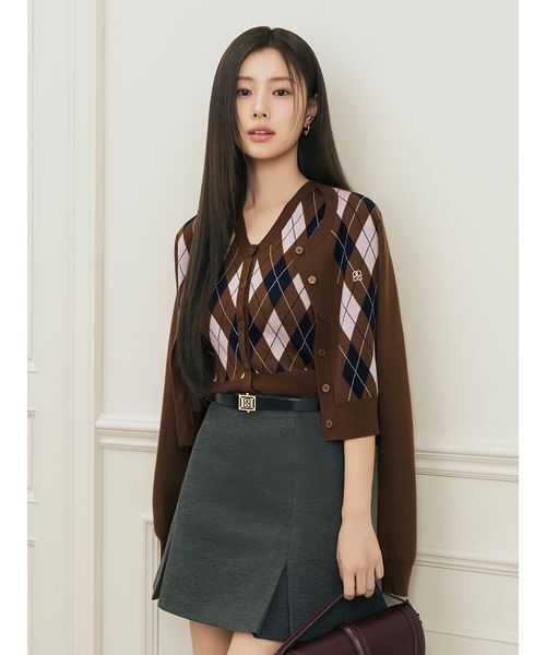 SNIDEL（スナイデル） カーディガン アーガイルカーディガン