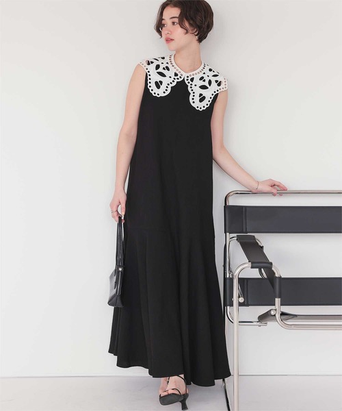 titivate（ティティベイト） ワンピース レースつけ襟付ノースリーブ