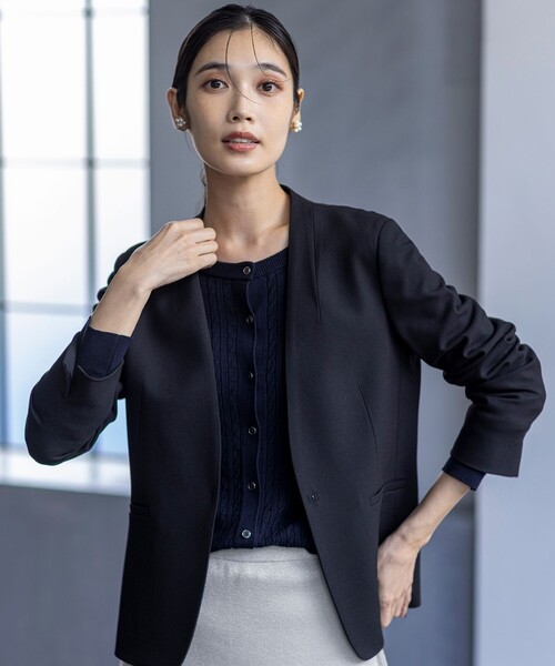 ANY SIS（エニィスィス） ジャケット ノーカラージャケット ビューティ