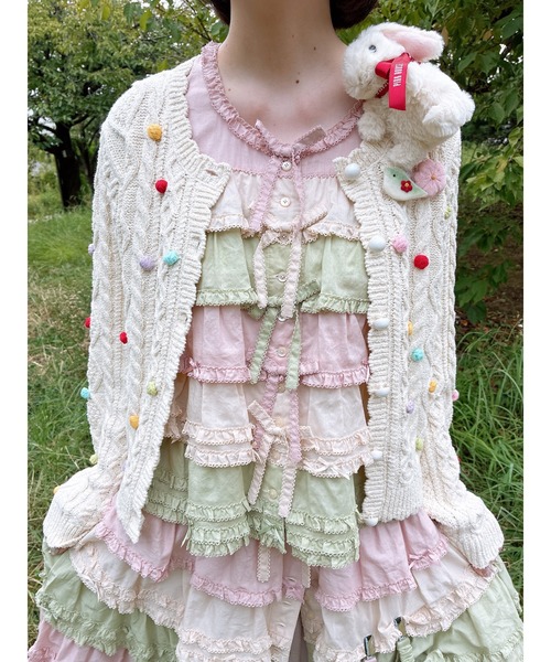 PINK HOUSE（ピンクハウス） ブローチ 幸見うさぎぬいぐるみコサージュ