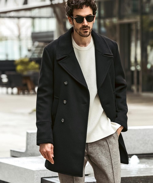 1PIU1UGUALE3 RELAX pコート ピーコート メンズ : ZOZOTOWN Yahoo!店