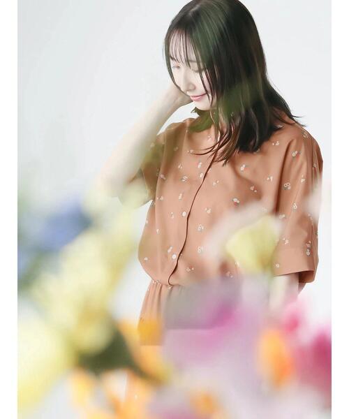 Te chichi TERRASSE ブラウス シャツ 「日比谷花壇コラボ」プリント