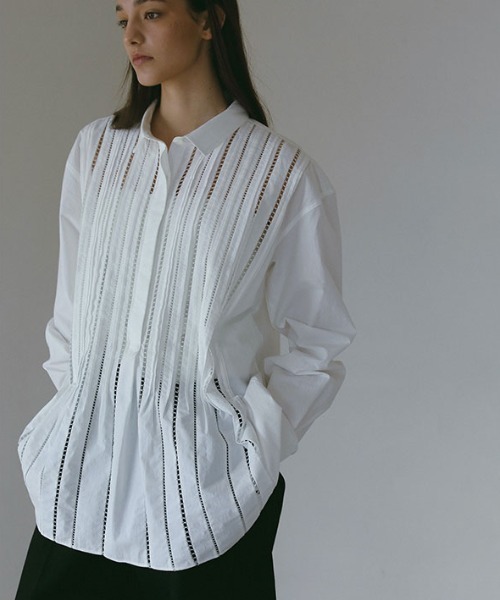 ETRE TOKYO（エトレトウキョウ） ブラウス シャツ ハシゴレースソフト