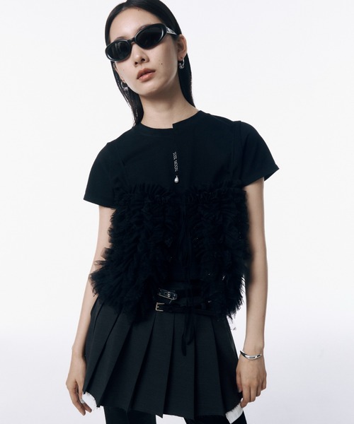 JOSE MOON（ジョゼムーン） スカート DOUBLEWAIST PLEATS MINISKIRT