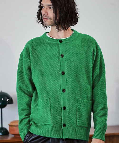 CAMBIO（カンビオ） カーディガン mcg3325-柄編みクルーネック