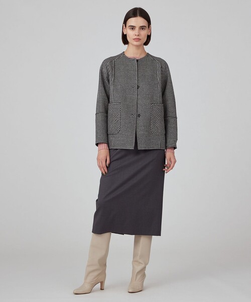 TOMORROWLAND collection ノーカラーコート コート スーパーダブル