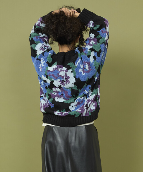 Freada（フリーダ） ニット セーター モールヤーン花柄ニット
