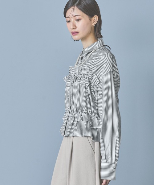 LAKOLE（ラコレ） ブラウス シャツ ストライプフリルシャツ / 292594