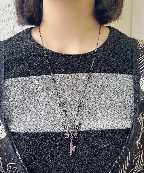 ANNA SUI（アナスイ） ネックレス バタフライ鍵モチーフ ネックレス