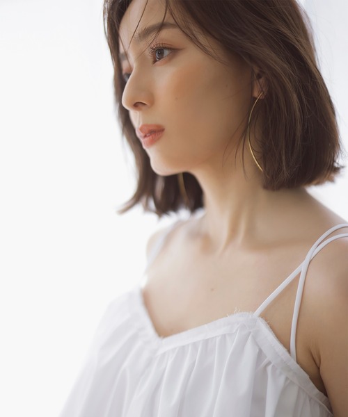 anuans（アニュアンス） ブラウス シャツ ウィングギャザーキャミ