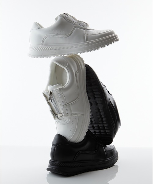 CIASENSE スニーカー ＋6.8cm High sole zip sneakers6.8cm
