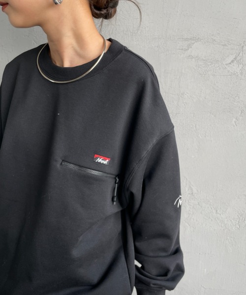 NANGA（ナンガ） トレーナー スウェット 別注 ワンポイントロゴ刺繍