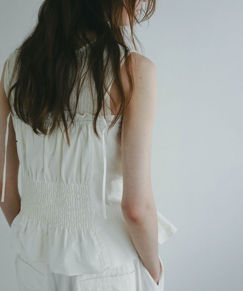 ETRE TOKYO（エトレトウキョウ） キャミソール コットンシルクギャザー