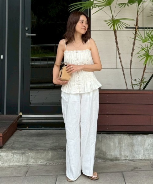 ETRE TOKYO（エトレトウキョウ） キャミソール コットンシルクギャザー