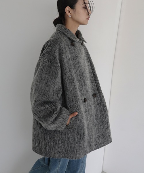 hellam（ヘラム） ピーコート pコート シャギーミドルコート