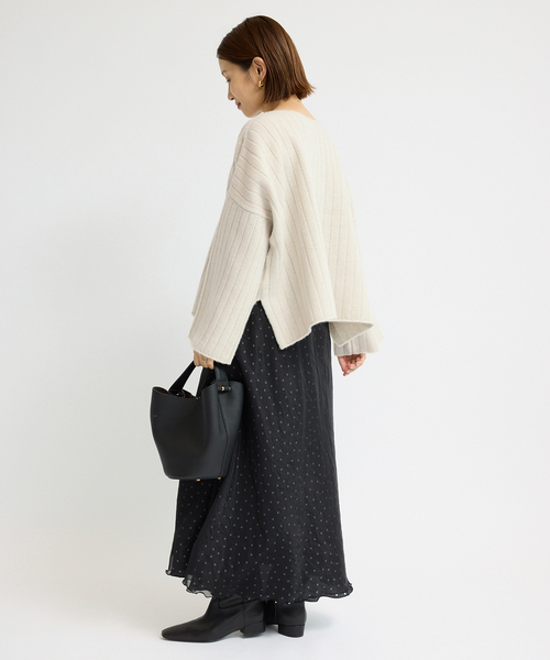 IENA（イエナ） ニット セーター ワイドリブボートプルオーバー