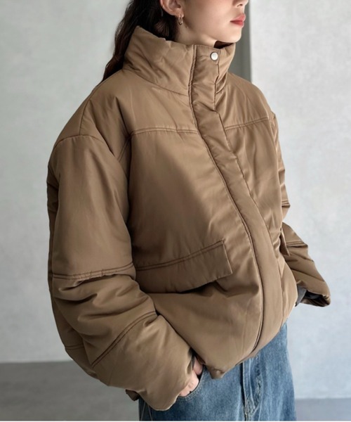 ダウンコート ダウンジャケット 「Good Riddance」ハイネック ドロー