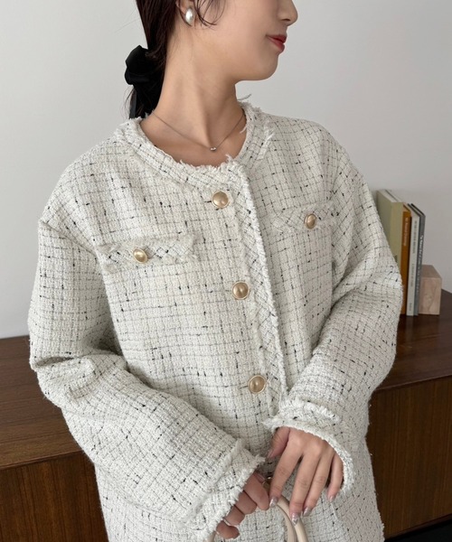 one after another NICE CLAUP ジャケット ノーカラージャケット WEB