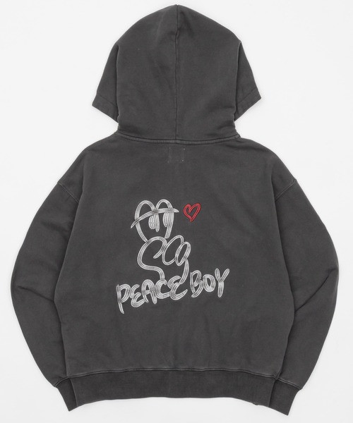 kaoyorinakami パーカー peace boy zip hoodie / ピースボーイジップ