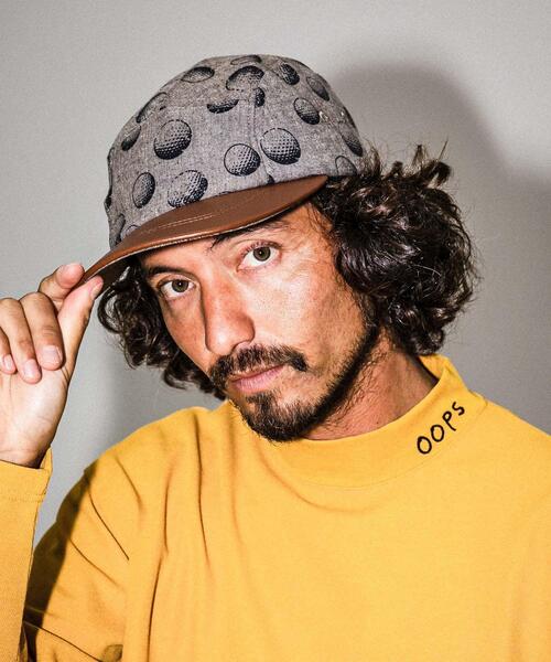 URBAN RESEARCH Sonny Label キャップ 帽子 OOPS フェイクレザー×総柄