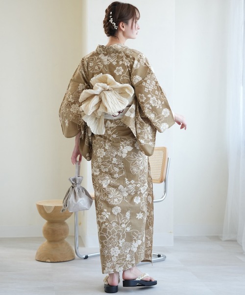 utatane 浴衣 選べる浴衣3点セット オリジナルデザイン 国内染色 美人