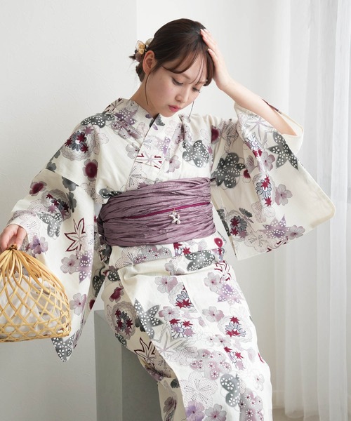 utatane 浴衣 選べる浴衣3点セット オリジナルデザイン 国内染色 美人