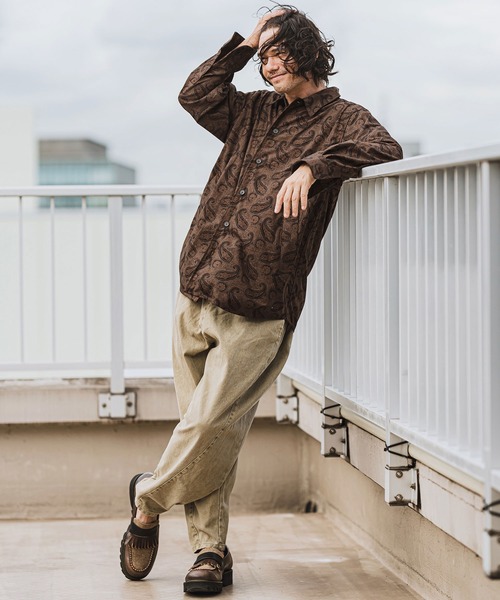 CAMBIO（カンビオ） シャツ ms5830- コーデュロイ×ペイズリーorig.柄