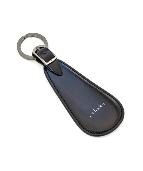 yuhaku（ユハク） キーホルダー 「YUHAKU/ユハク」本革 コードバン