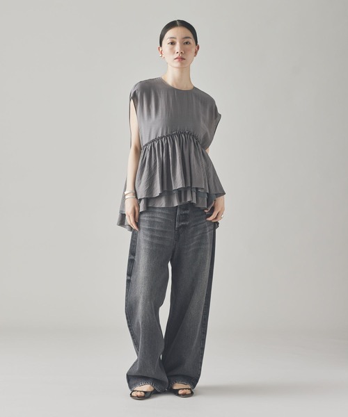 Curensology（カレンソロジー） ブラウス シャツ /シアーギャザー