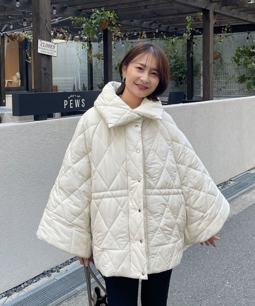 Fit more（フィットモア） ポンチョ 中綿キルティングポンチョ