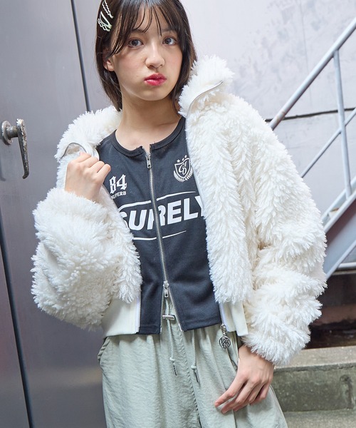 BISKEE アウター モコモコ プードルファージャケット（140cm〜160cm