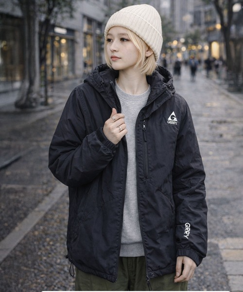 GERRY（ジェリー） ナイロンジャケット 軽量 切替配色 フード付き