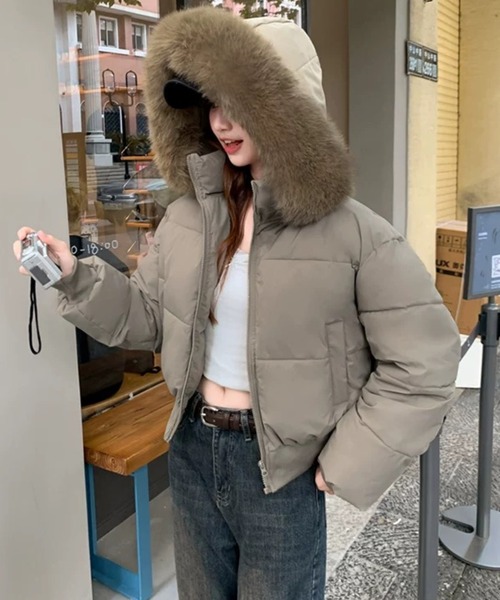 CELENA BEATS ダウンコート ダウンジャケット ファー付きショート