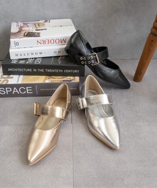 パンプス スタッズベルトフラットパンプス : ZOZOTOWN Yahoo!店 - 通販