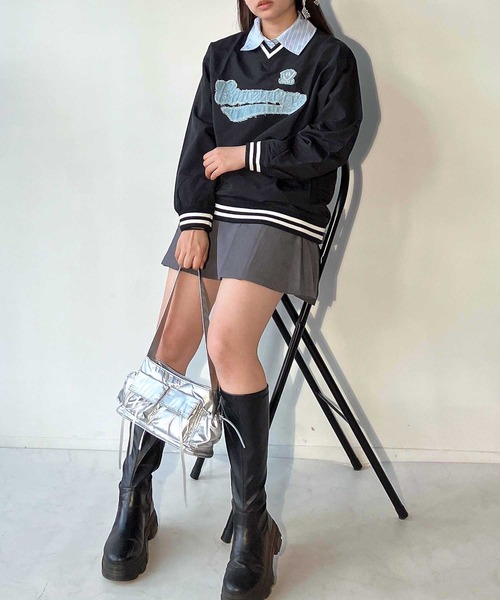 AS KNOW AS（アズノゥアズ） トレーナー スウェット リブライン ビッグ