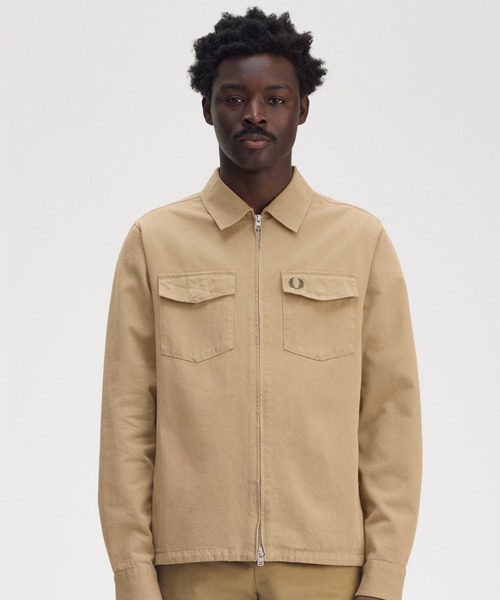 FRED PERRY（フレッドペリー） シャツ Twill Zip-Through Overshirt