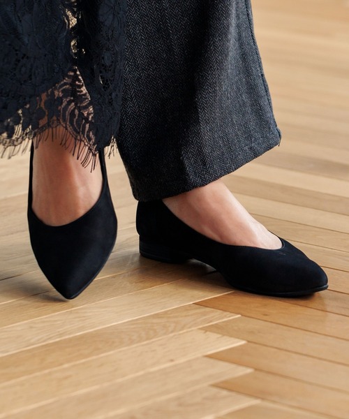 HIMIKO パンプス 「Made in Japan」フラットプレーンパンプス/631316