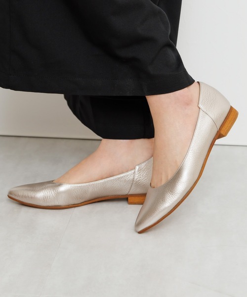 HIMIKO パンプス 「Made in Japan」フラットプレーンパンプス/631316