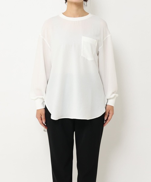 RIVE DROITE（リヴドロワ） ブラウス シャツ ジョーゼットポケット