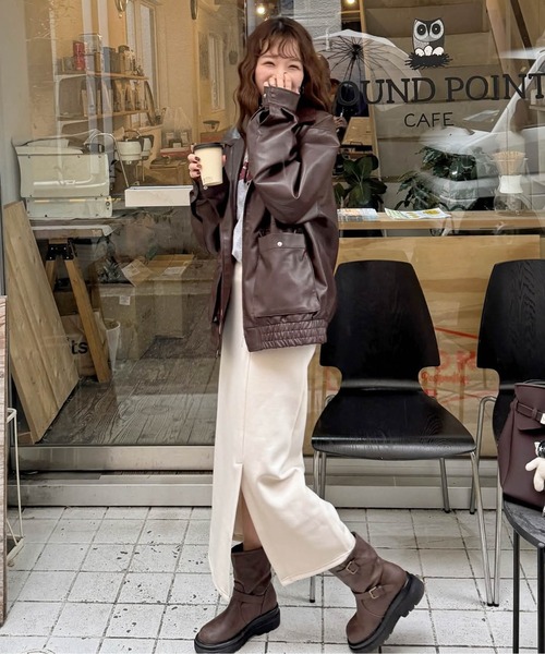 ブーツ ダブルベルトエンジニアショートブーツ レディース : ZOZOTOWN